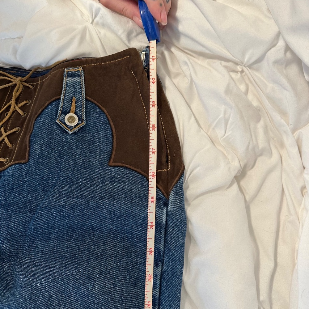 VINTAGE LAWMAN LACE UP JEANS - Picture 11 of 12